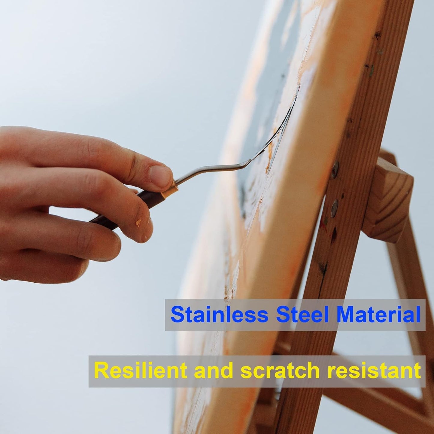 5 Piece Palette knifes Painting Knife Set for Oil, Acrylic Paint,Cake Decorating,Stainless Steel Pallet Knife Paint Knife Art Spatula for Various Types of Painting,ColorMixing,Smearing