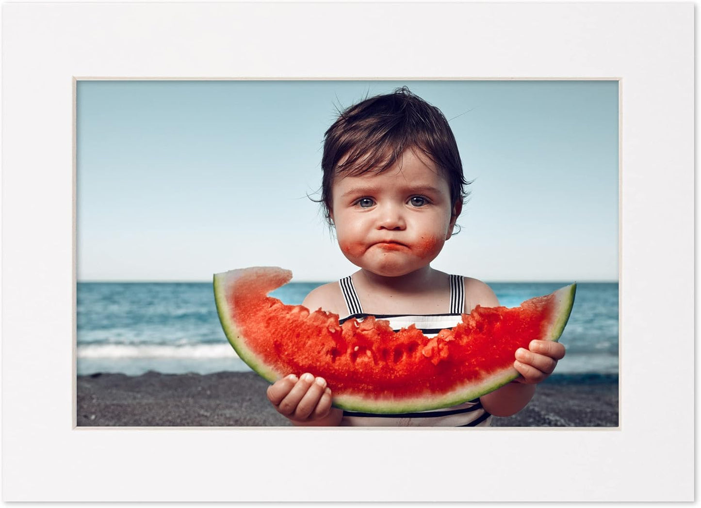 5x7 Mat for 8.5x11 Frame - Precut Mat Board Acid-Free White 5x7 Photo Matte Made to Fit a 8.5x11 Picture Frame, Premium Matboard for Family Photos, Show Kits, Art, Picture Framing, Pack of 1 Mat