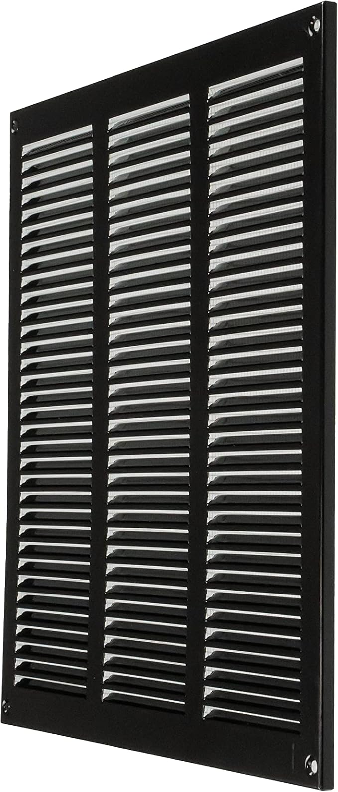 Repa Market 12x12 Inch Air Vent Cover/Black Galvanized Steel Louvered Grill Cover with Mesh Screen/Wall or Ceiling Vent/Durable Flush Mount HVAC Register for Indoor and Outdoor Ventilation