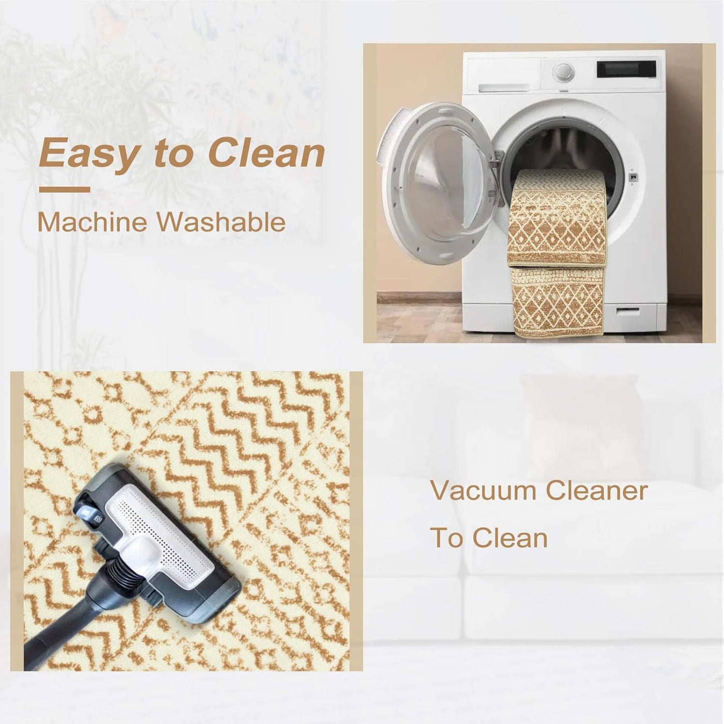 Moroccan Vintage Area Rug, 2x3 Soft Non Slip Indoor Front Door Mat, Low Pile Washable Area Rug Floor Carpet Boho Rugs for Bedroom Kitchen Entrance Bathroom Home Decor