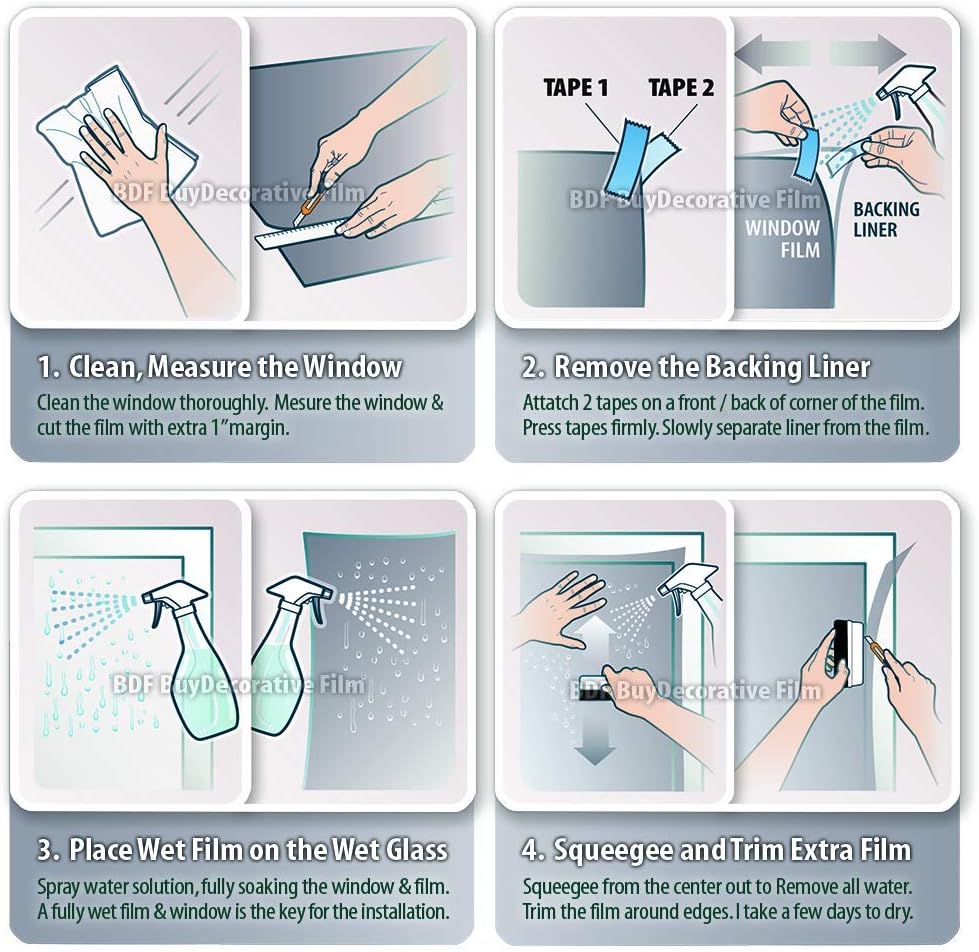 BDF EXNA20 Exterior Window Film Daytime Privacy and Heat Control Natural Black 20 (Dark) - 48in X 24ft