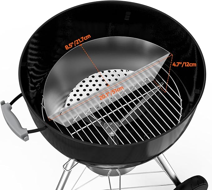 onlyfire Stainless Steel Charcoal Basket Charcoal Briquet Holder for Weber 22 Inch Kettle Grills and Other Similar Charcoal Grills