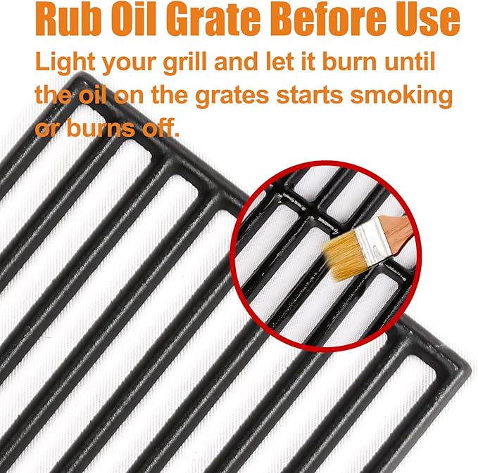 Hisencn Grill Grates 18 Inch for Charbroil 463244819 463276517 463245917 463276617, Grill Grates Replacement Parts for Char-Broil 463277918 466245917 463274719, G470-0003-W1 G470-0002-W1