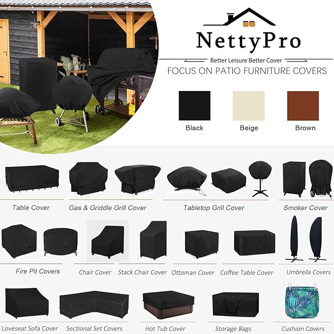 NettyPro Griddle Cover for Blackstone 28" Griddle with Single Shelf, Waterproof Heavy Duty 2 Burner Flat Top Gas Grill Cover 28" Cooking Station Camping, Black