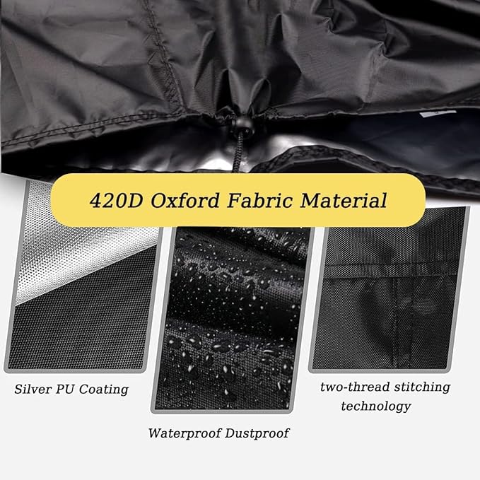 Pomer Tabletop Fire pit Covers For GRISUN Tabletop Fire Pit-36 Inch Propane Fire Pit Table cover,Rectangle Firepit Cover 36"Lx 8"Wx10"H