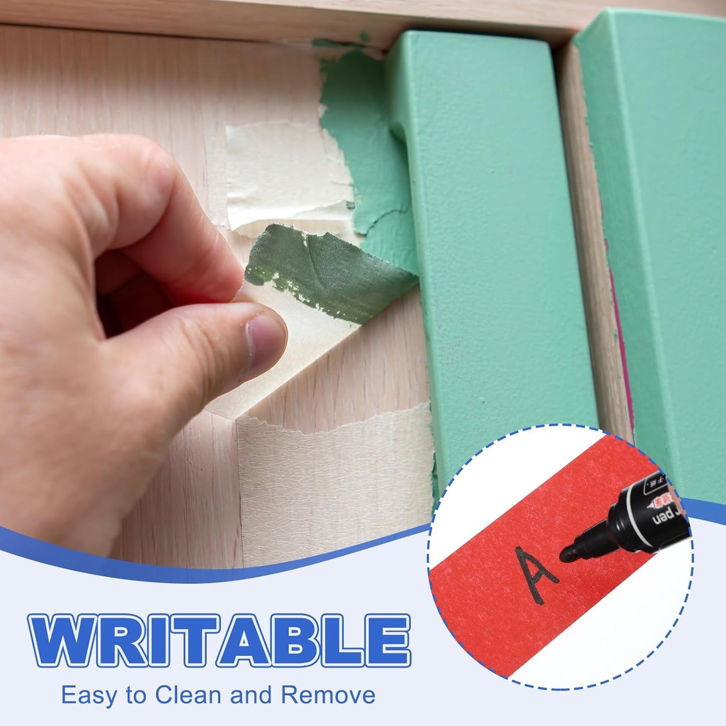 MECCANIXITY Masking Tape 1.4 Inch x 21 Yard Painter's Tape Red Paint Tapes for DIY Crafts Arts Drawing Decoration Labeling Car Painting Artist Teachers, Pack of 6