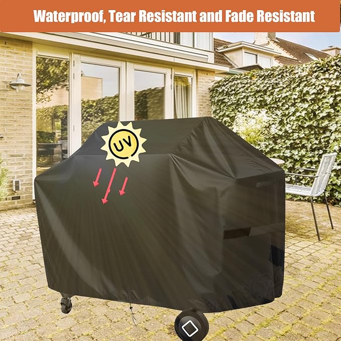 Grill Griddle Cover for Brand-Man Griddle Grill Combo 6-Burner, Portable Gas BBQ Covers, Waterproof Outdoor Propane Grills Cover-22.4" D x 64" W x 42" H