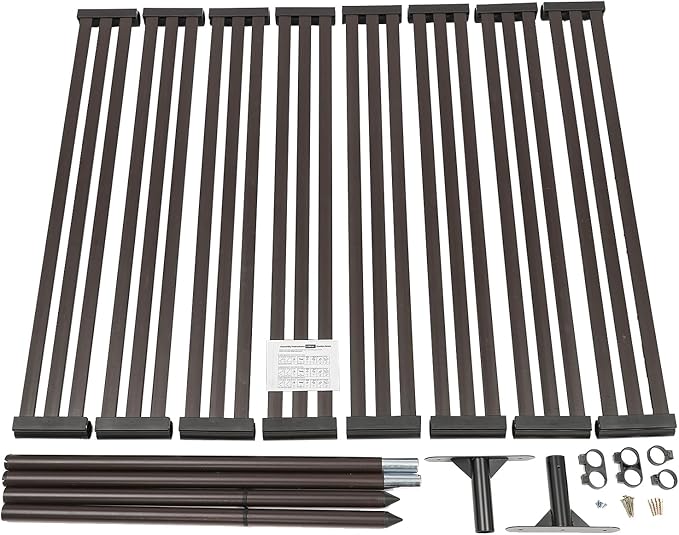 Metal Outdoor Privacy Screen,Freestanding Outdoor Divider Decorative Privacy Fence Screen,Freestanding Decorative Privacy Screen for Balcony Patio (110 * 150cm)