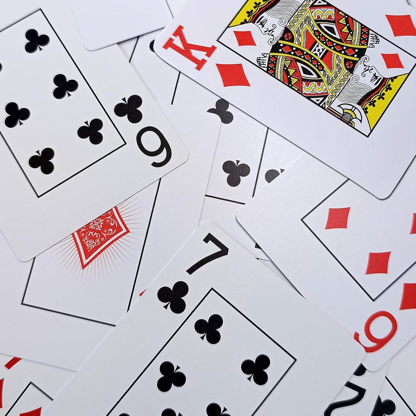 Plastic Playing Cards, Poker Size, Casino Quality, Jumbo Index, Waterproof & Washable, Perfect for Texas Hold’em Poker, 1 Blue Deck & 1 Red Deck