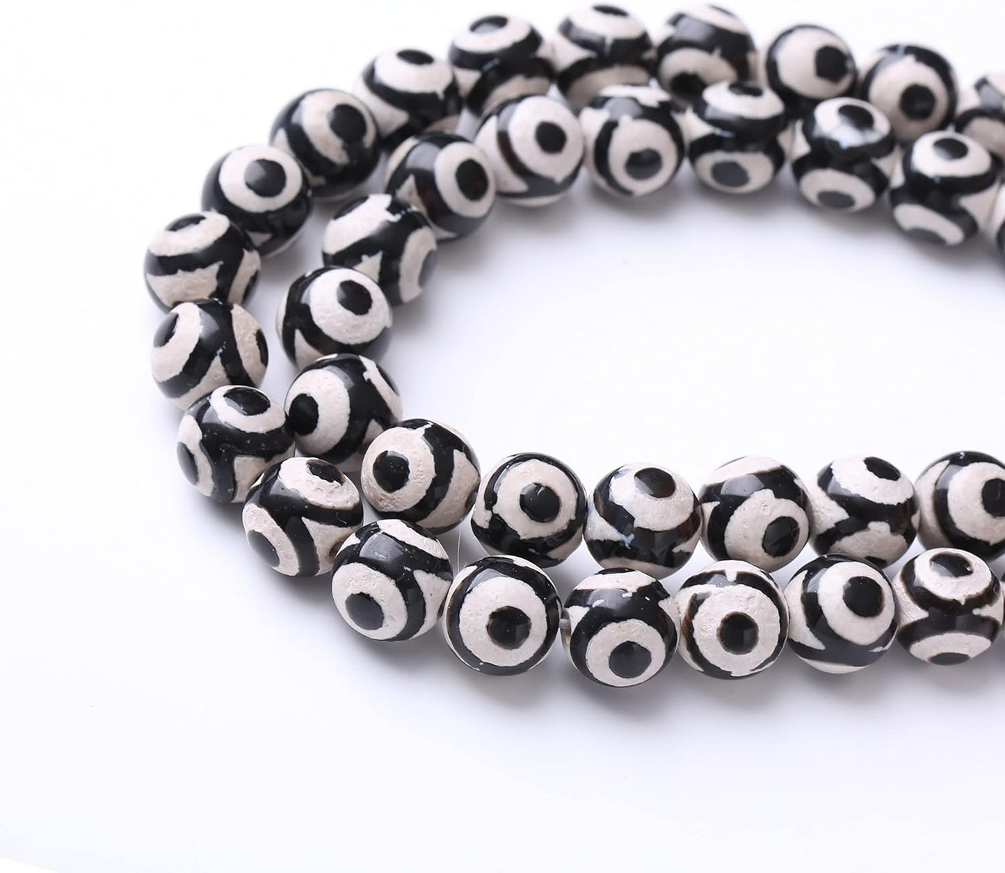 60PCS 6MM Natural Tibetan Stone Beads Round Loose Stone Beads for Jewelry Making DIY Energy Stone Healing Power Bracelet 15"