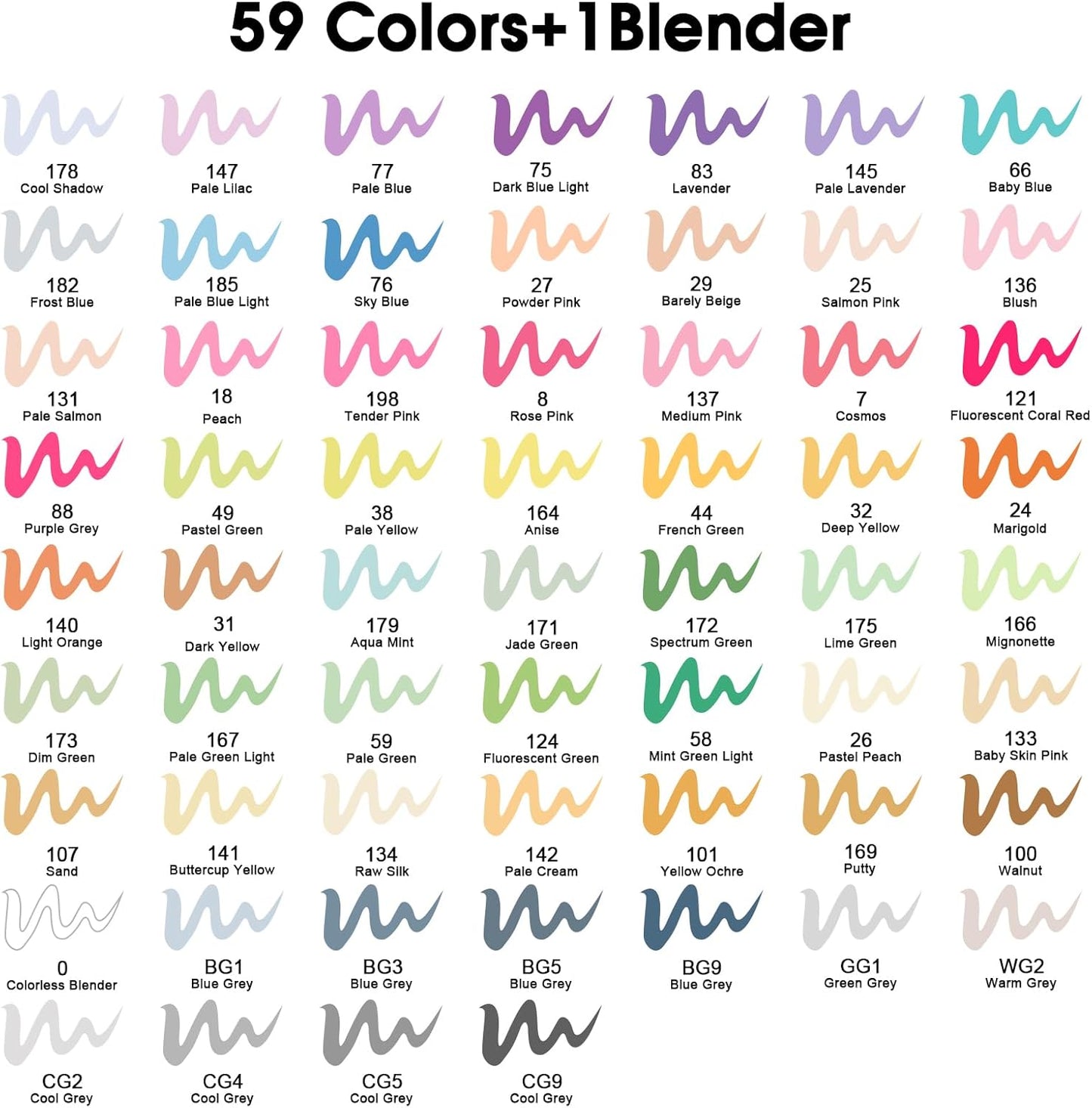 XSG Alcohol Markers,60 Colors Dual Tip Brush & Fine Tip Art Marker Set,for Blending & Shading,Ideal for Coloring Books & Professional Artwork,Includes Blender Pen & Portable Case,Ideal for All Ages