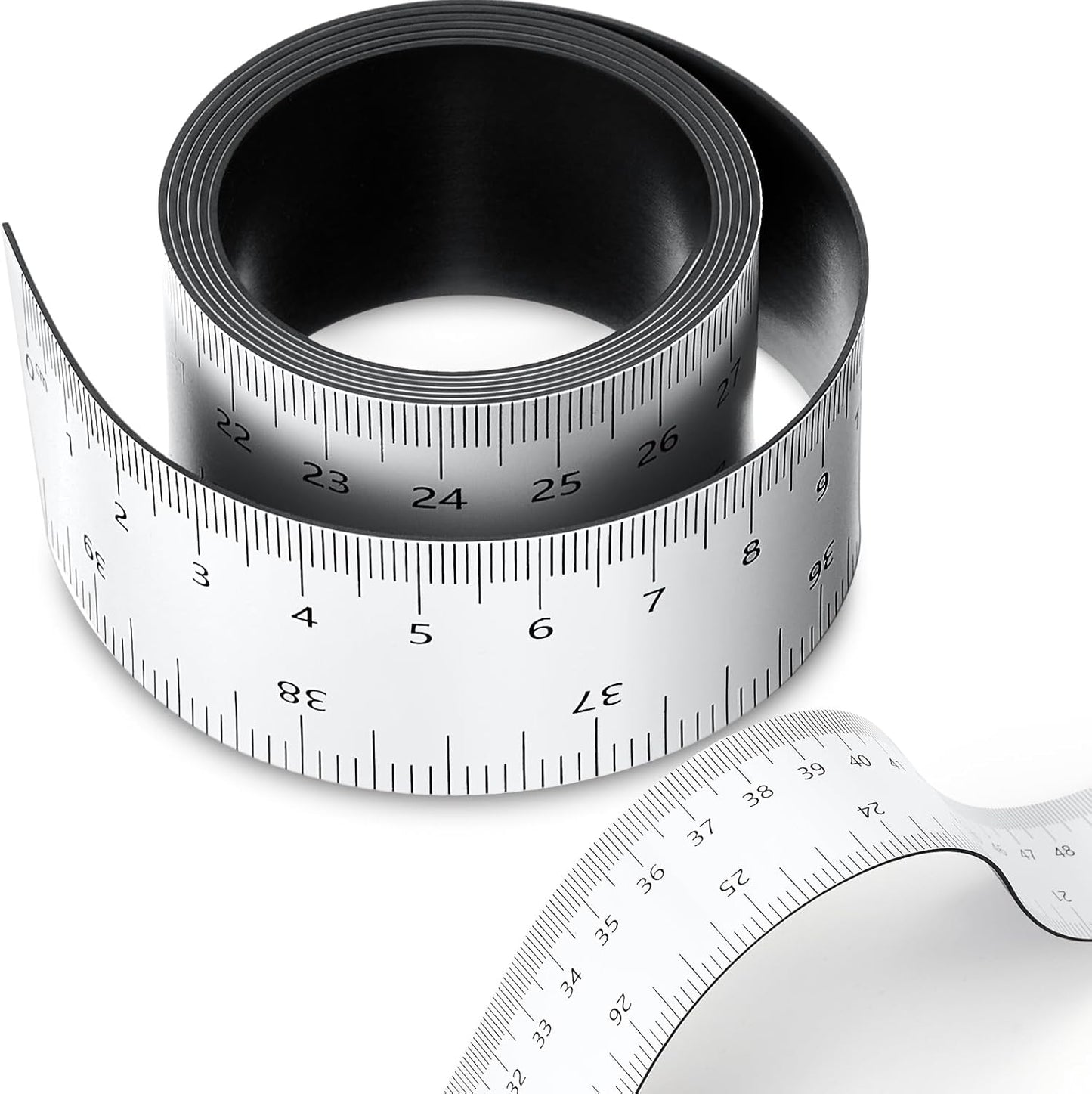 1 Pcs 39.37 Inch Magnetic Ruler Flexible Magnetic Ruler Magnet Measuring Tape with Both Inches and Centimeters, Suitable for Whiteboard, Lathes, Workshops, Table Saws, Mills, Easy to Take