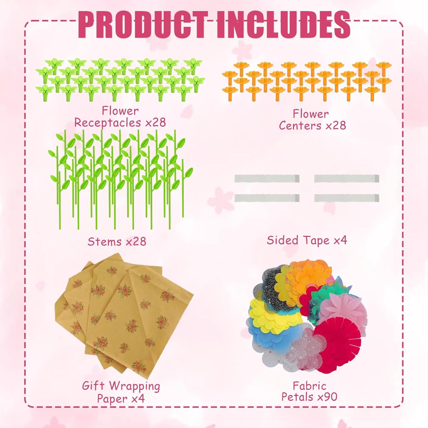 DIY Fabric Flower Bouquet Toy Accessories | Floral Art Craft Materials