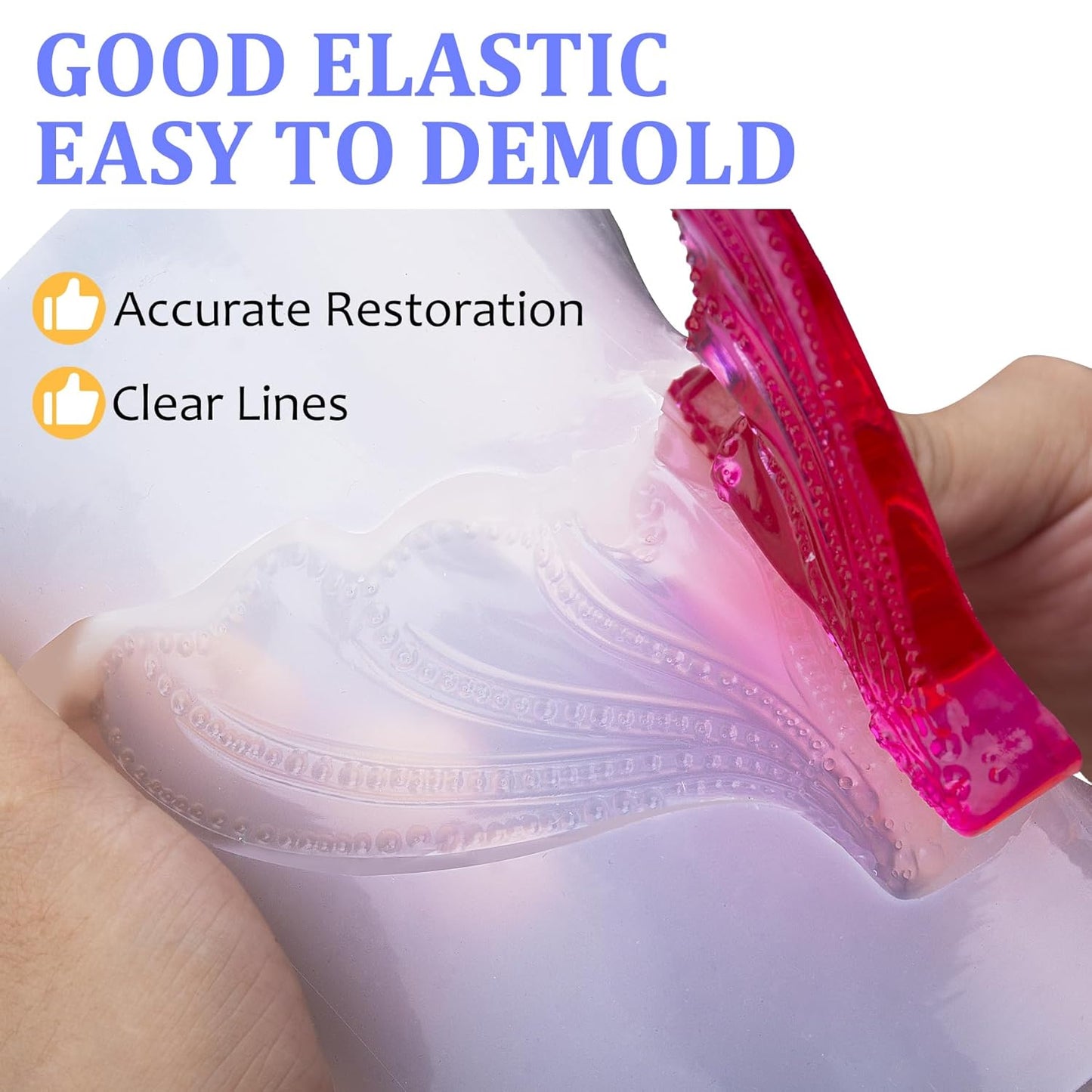 Silicone Mold Making Kit - 100oz Translucent Liquid Silicone Rubber for Mold Making - Elastic 1:1 Mixing Ratio Fast Curing Molding Silicone for Casting, DIY Resin Molds, Candle Molds, Soap Mold, Craft