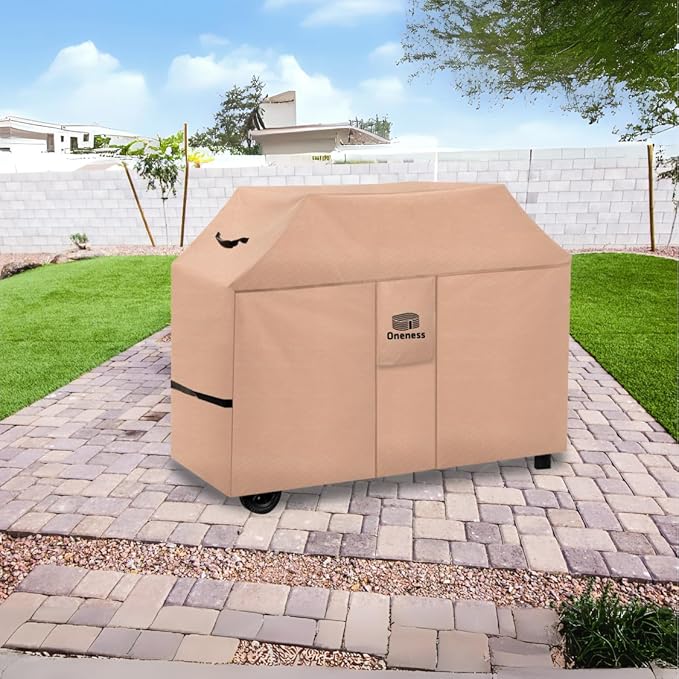 Oneness Grill Cover，54 inch Waterproof Weather Resistant BBQ Gas Grill Cover for Weber Spirit Char-Broil Performance,No Fading Within 2 Years