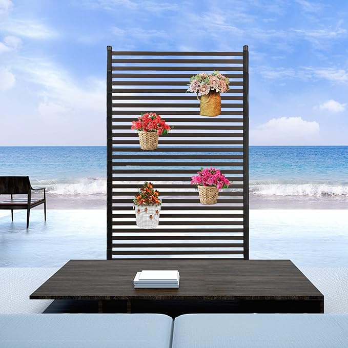 Outdoor Privacy Fence Screen, Privacy Fence Screen for Outside Decorative Privacy Screen Fence Panels,3 ft W x 6 ft H Tall Divider for Outdoor Garden Backyard Patio Decorative,Brown,1PC