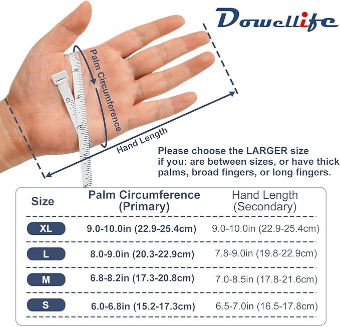 Dowellife Cut Resistant Gloves Food Grade Level 5 Protection, Safety Kitchen Cuts Gloves for Oyster Shucking, Fish Fillet Processing, Mandolin Slicing, Meat Cutting and Wood Carving. (X-Large)