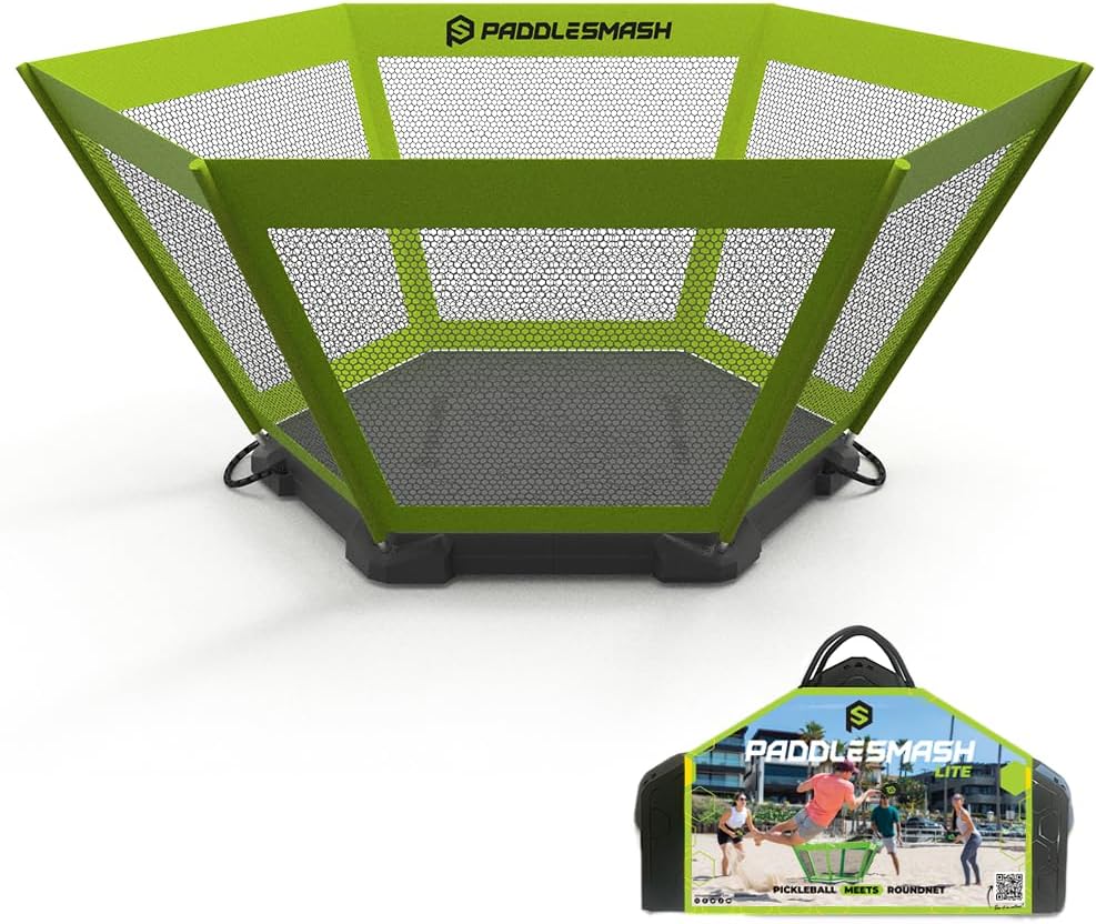 PaddleSmash - Pickleball Yard Game As Seen on Shark Tank - Beach, Backyard, Tailgate & Lawn, Outdoor Activities for Adults and Family - Easy Assembly