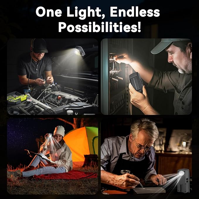 Grill Lights for Outdoor Grill Designed for Blackstone Weber Griddle, BBQ Grill Light for Blackstone Griddle Accessories, LED Grill Lights for Outdoor, Gifts for Men Dad, Grey