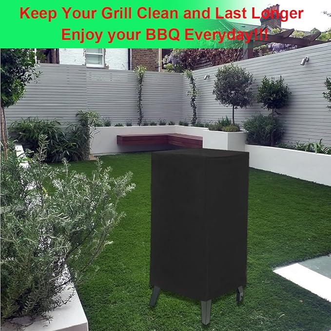 Smoker Cover for Pit Boss Grills PBV3G1 Vertical Smoker, 600D Vertical Grill Cover for Pitboss 3 Series Propane Gas Smoker PBV3G1 Heavy Duty Outdoor
