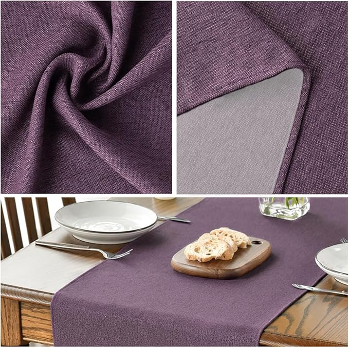 Artoid Mode Purple Table Runner, Seasonal Summer Washable Kitchen Dining Table Decoration for Home Party Decor 13x60 Inch