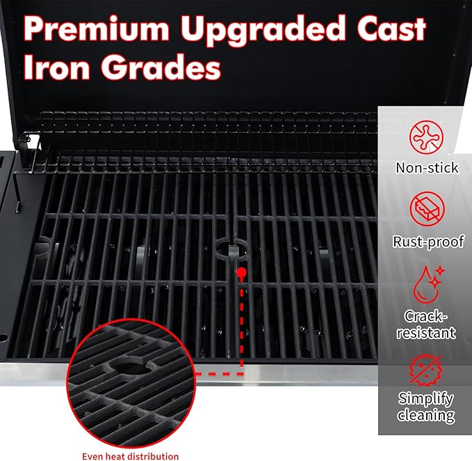 CIG GARDEN 4 Burner Propane Gas Grill, 42,000 BTU Output Flat Top BBQ Grill with Stainless Steel Griddle, Perfect for Outdoor Cooking, Balcony, Backyard, Camping, Barbecue