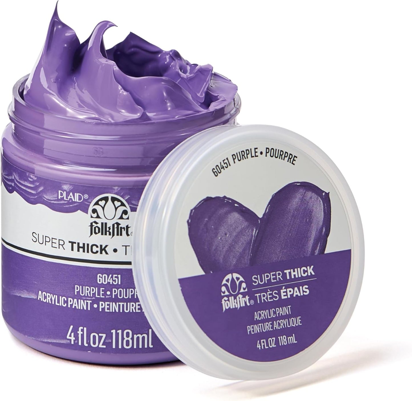 FolkArt Super Thick Acrylic Paint with a Textured Finish, Purple, 4 oz