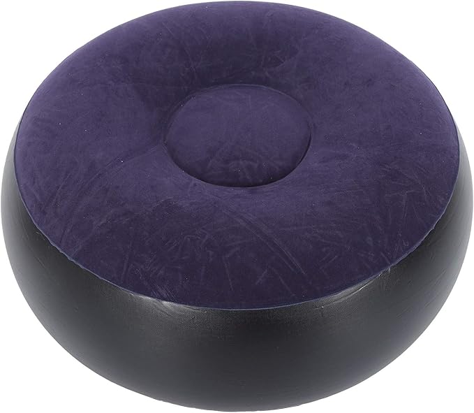 ANGGREK Inflatable Ottoman,Blow Up,Portable Outdoor Camping Chair Inflatable Flocking Stool Footrest for Home Office Travel