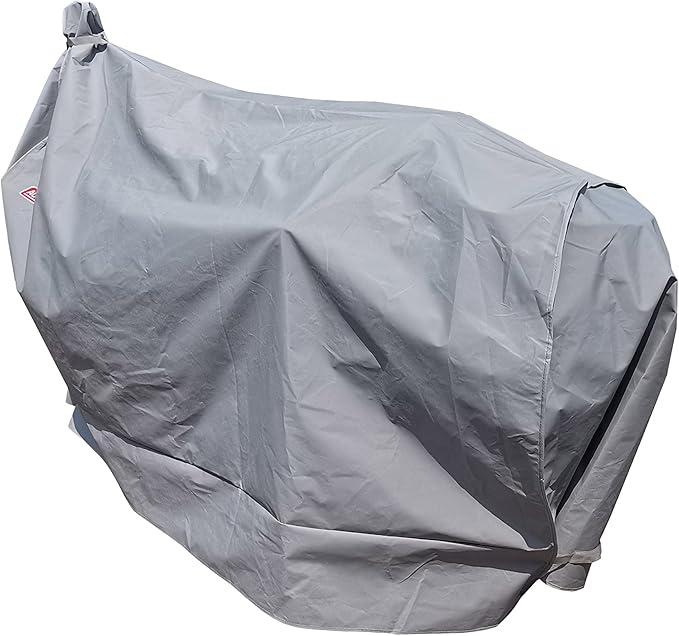 Heavy Duty Grill Cover for Charcoal Offset Smoker Cover, Fade and UV Resistant, Fits Char-Broil, Dyna-Glo, Royal Gourmet, Char-Griller and More Grey