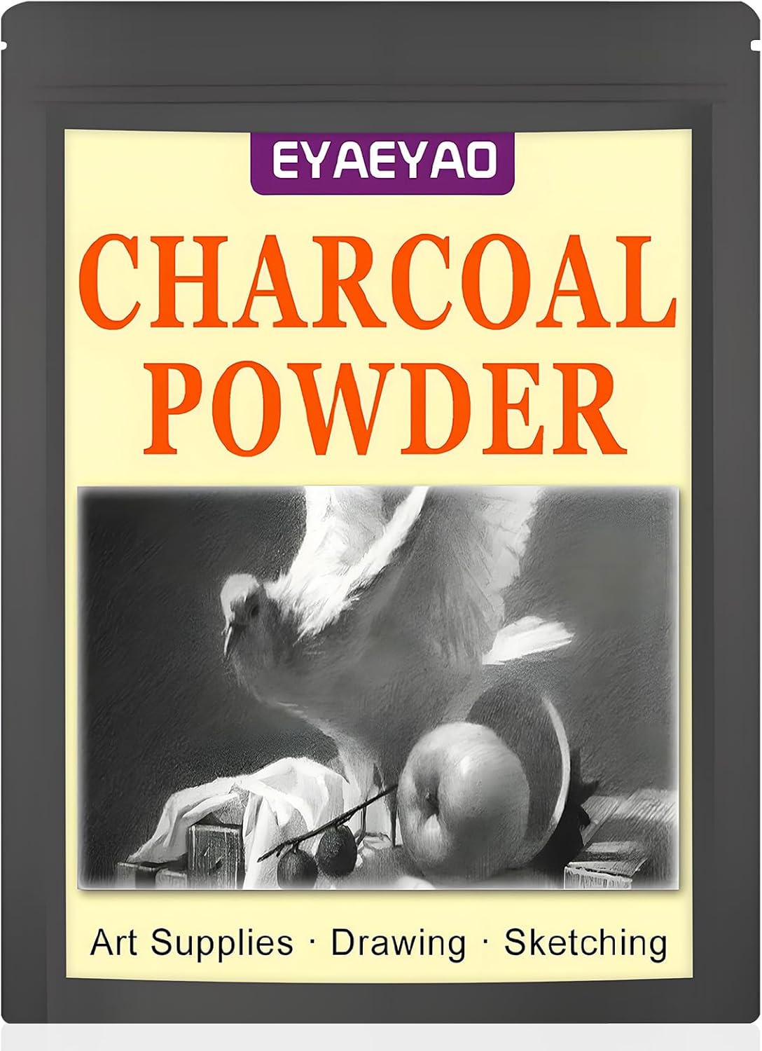 Premium Charcoal Powder for Drawing & Sketching - 2 lbs Fine Art Charcoal, Ideal for Shading, Blending - Professional & Beginner Artist Supplies (2 Pounds)