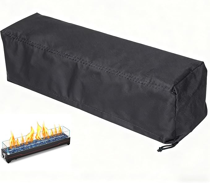 Pomer Tabletop Fire pit Covers For GRISUN Tabletop Fire Pit-36 Inch Propane Fire Pit Table cover,Rectangle Firepit Cover 36"Lx 8"Wx10"H