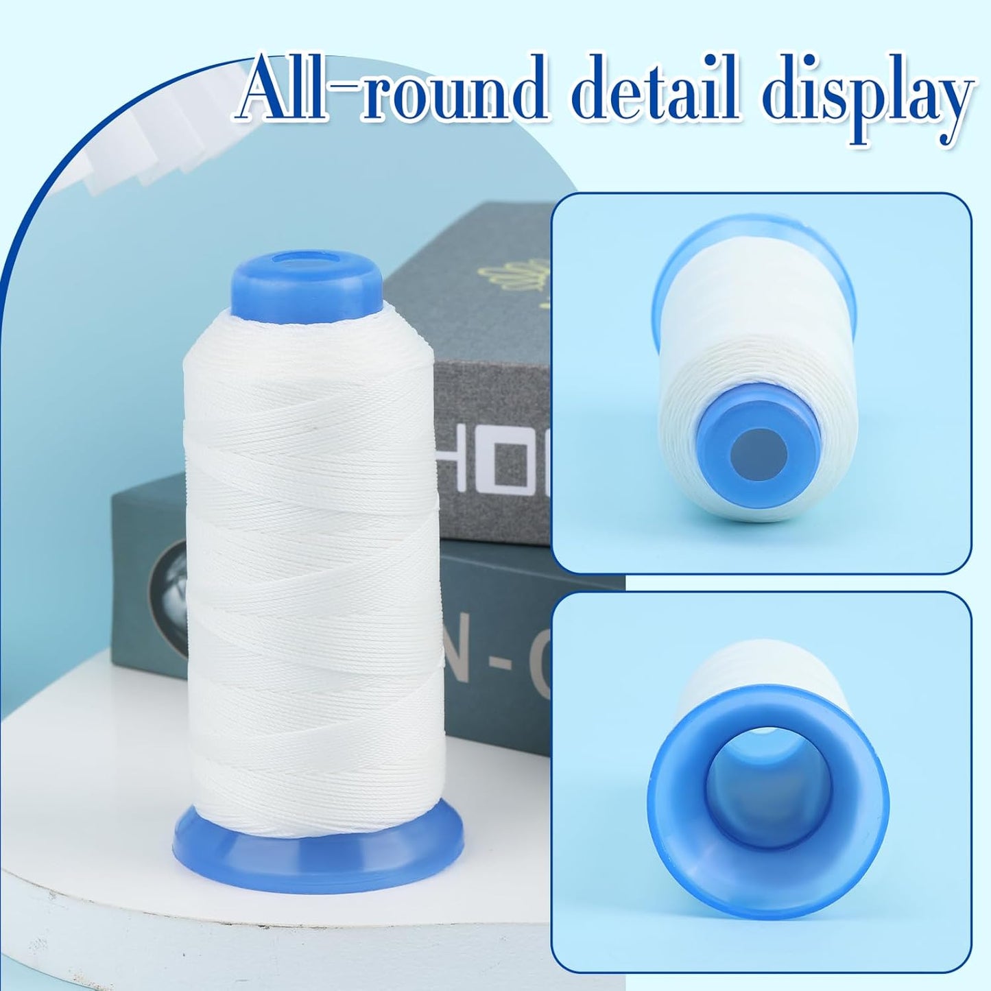 0.55mm Beading Threads, 490 Yards Round Waxed Threads Polyester Cord Bracelet Beading Cords for Bracelet DIY Craft Jewelry Making Sewing Craft