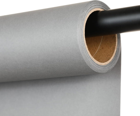 Seamless Photography Background Paper Roll, Blue Photo Paper Backdrop for Photography, Video and Streaming (Pursuit Grey, 82" x16')