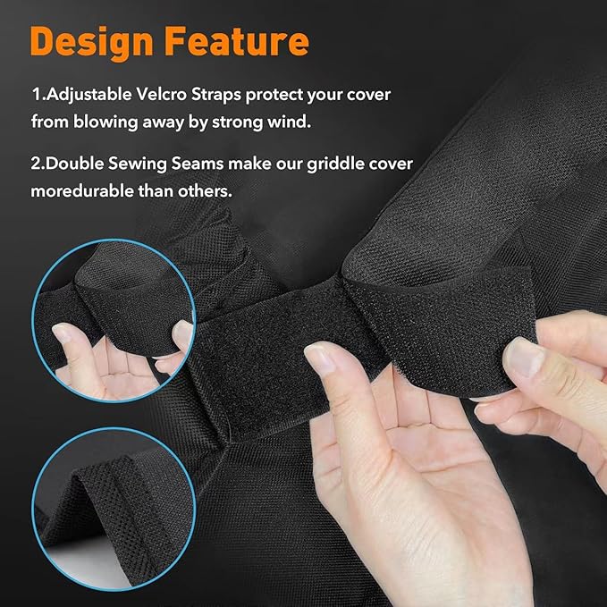 Heavy Duty Grill 600D Cover Fit for Napoleon 425 Series 61527 Grill and 525 Series 61427 Rogue Grill, All Weather Protection Waterproof Cover Black