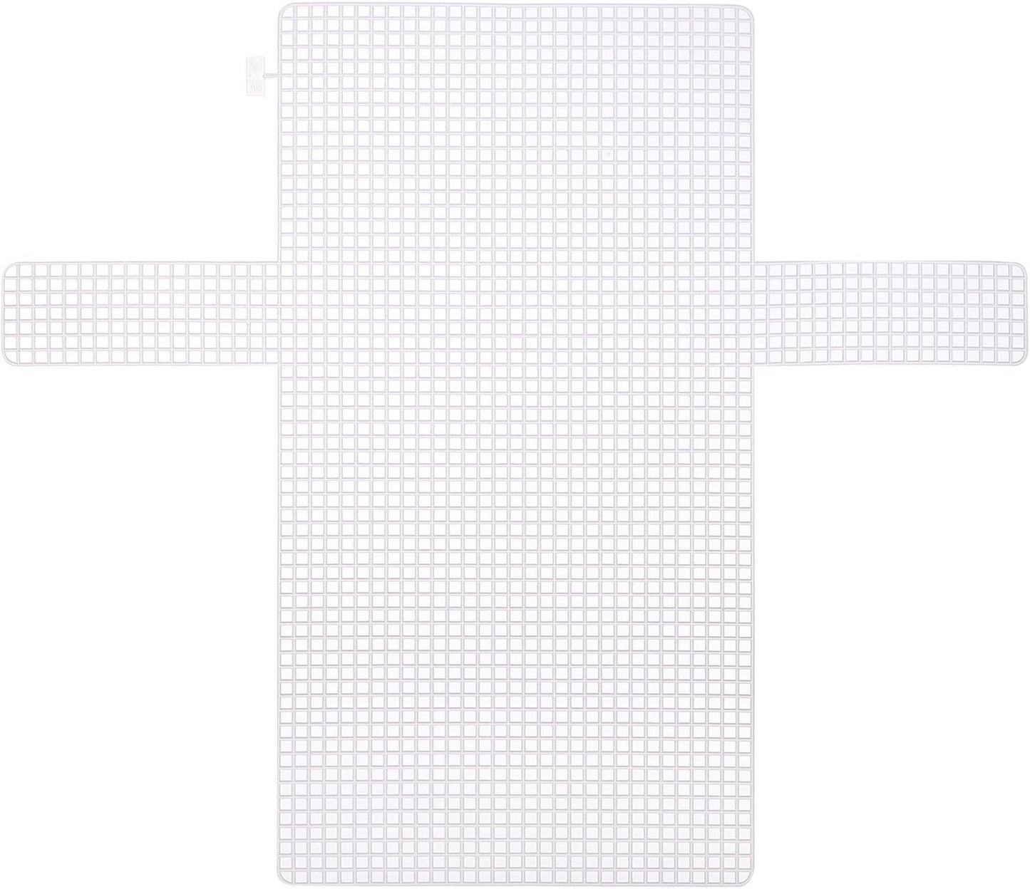 MECCANIXITY 4Pcs Plastic Mesh Canvas Sheet 4 Count 36 cm/ 14.2" for Crochet Bag Making Cross Blank Canvas for Embroidery Needlepoint, Bag, Knit Crochet Mesh, White