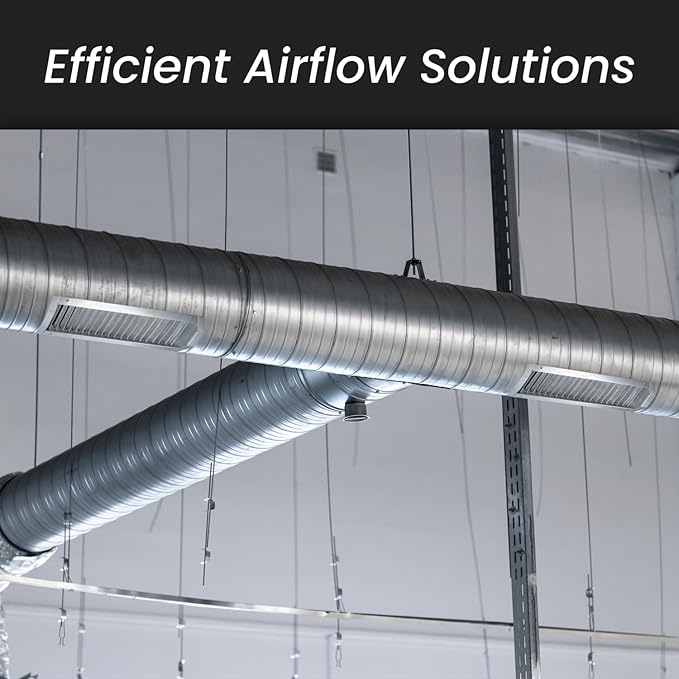 Repa Market 25" x 3" Inch Air Grille for Round Spiral Ducts - Adjustable Single Louvre Blade - Galvanized Ventilation Cover - Side Fit Round Surface Canal Ducting from 7" to 15.75" Inches