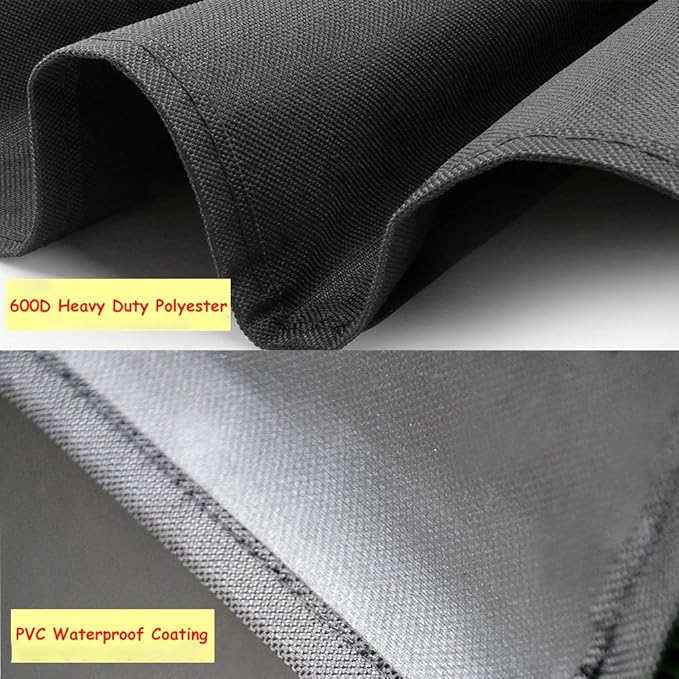 60 Inch Heavy Duty Waterproof Round Fire Pit/Table Cover, Weather Resistant Material Patio Cover, 60" D X 24" H
