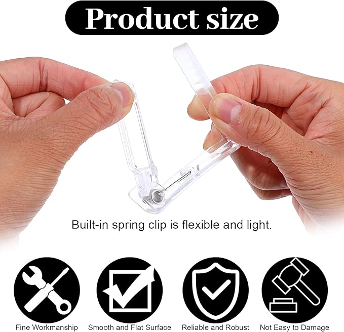 48 Pieces Clear Tablecloth Clips Plastic Loaded Table Cover Holder Clamps Table Cover Clips for Easter Party Birthday Wedding Dinging Camping Picnic Indoor and Outdoor Tablecloth Fix