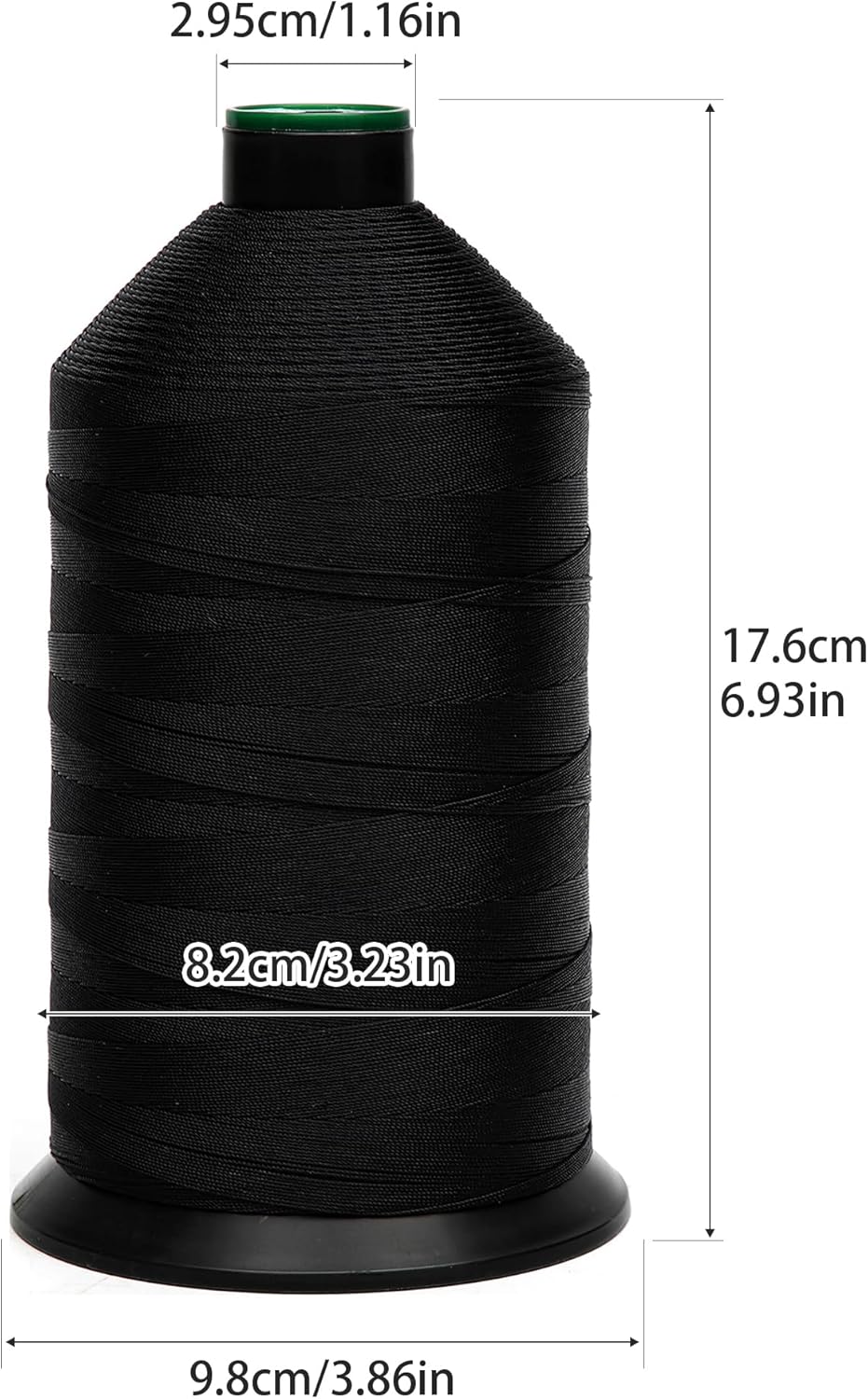 Extra Strong Bonded Nylon Thread #138 Tex135 – 16 OZ, 3000yds, Versatile Stitching Solution for Leather, Upholstery, Canvas Repair and More (Dark Blue)