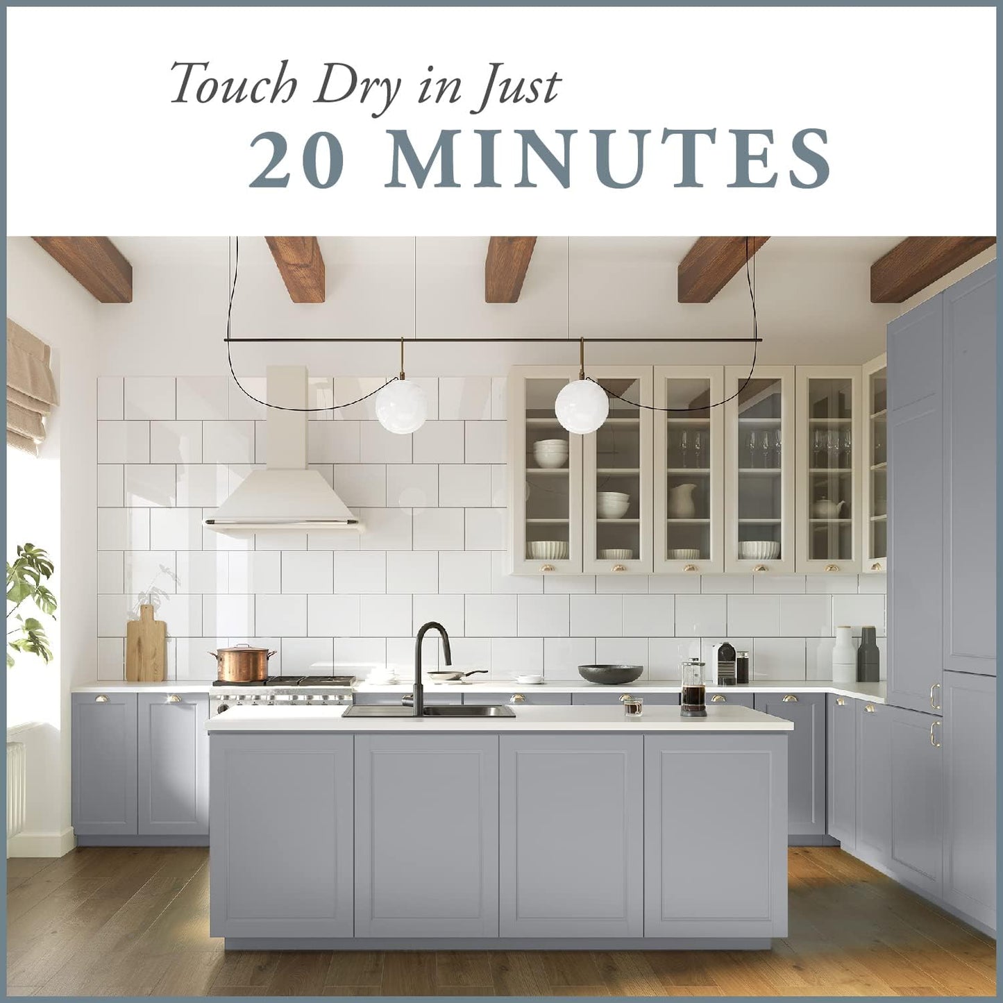 AMY HOWARD AT HOME Chalk-Based One Step Paint for Furniture, Cabinetry, Decor, Finish, and More | No Stripping, Sanding, or Priming | Light Base | 32 Ounce | Atelier