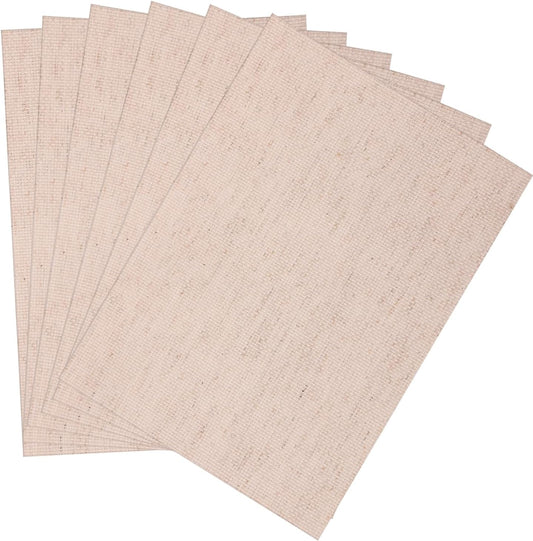 Caydo 6 Pieces Aida Cloth 14 Count Linen Cross Stitch Fabric Embroidery Fabric for Embroidery, Needlework, DIY Handicrafts, 12 by 18-Inch