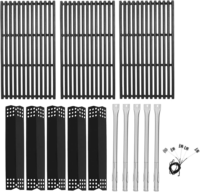 Replacement Parts Kit for Nexgrill Evolution Infrared Plus 5-Burner 720-0882A 720-0882AE 730-0882 730-0882AE, Heat Shield and Burner Kit for Nexgrill Replacement Parts 5 Burner