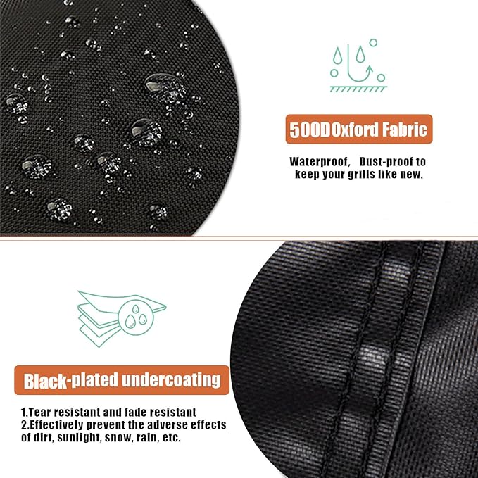 Kamado Ceramic BBQ Grill Cover for Big Green Egg, Heavy Duty Waterproof Grill Station Table Cover, Outdoor Grill Cart Cover-60 L x 30" W x 50" H