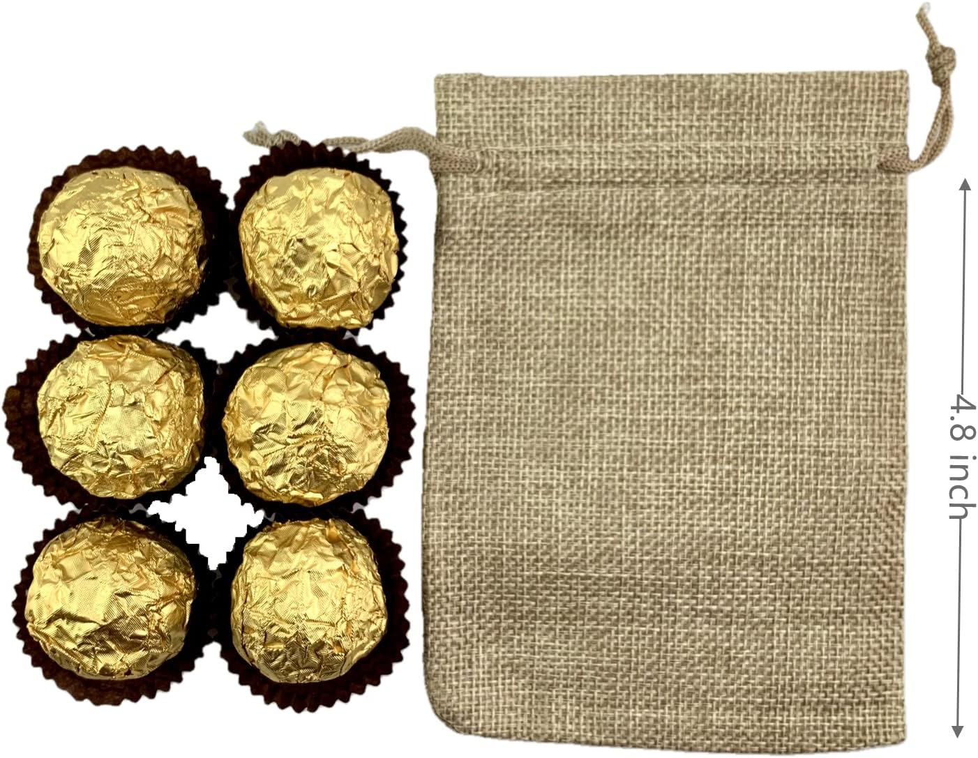 Palmhomee Pack of 25 Burlap Gift Bags with Drawstring Linen Jewelry Pouches Wedding Hessian Jute Bags for Birthday Jewelry and Treat Pouches Party Wedding Favors Gift Art and DIY Craft (4x5.6 Inch, Fuchsia)