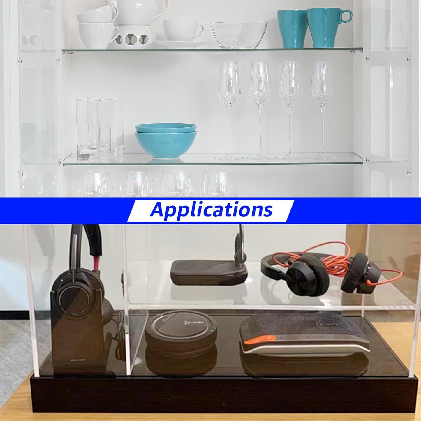 Art3d (2 Pack) 1/4" Thick Plexiglass Sheets - 29"x59" PET Clear Acrylic Sheets for Art Design，Craft Projects, Signs, DIY in Home, Wedding, Festival,Party,Office