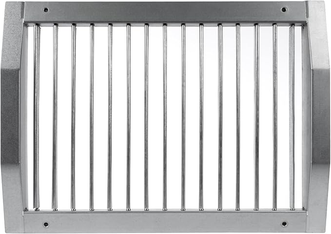 Repa Market 13" x 9" Inch Air Exhaust Grille for Round Ducts - Adjustable Louvre Blade - Galvanized Air Supply Vent Cover - Side Fit Round Surface Canal Ducting from 19.68" to 35.43" Inches