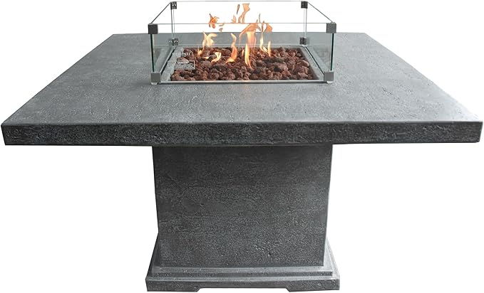 All Fire Table Pit Wind Screens and Stainless Steel Buner Lid from ELEMENTI | ELEMENTI Plus and MODENO (Wind Screens, Square 22" WS - 004)