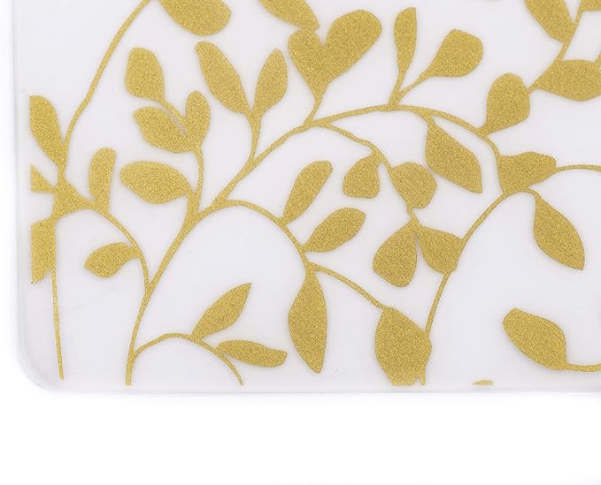 MODERN-TWIST Placemat 100% Food-Grade Silicone, Waterproof and Reusable, Jardin – Gold