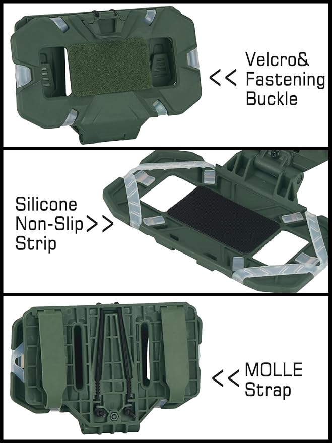 Tactical Gear Plate Carrier Vest Accessories Phone Chest Mount Holder for Screen Size 4.7"-6.7"