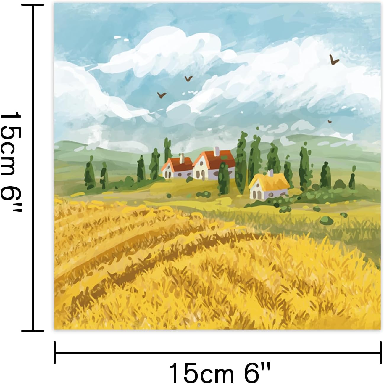 24 Sheets 12 Designs Scrapbook Paper Pad,6"×6” Single-Sided Decopodge Craft Cardstock Paper,Christmas Scrapbooking DIY Decorative Background Cardmaking Supplies.Landscape